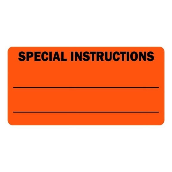 Special Instructions Veterinary Labels