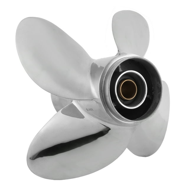 Hélice fueraborda marina reemplazo de hélice fueraborda de 4 cuchillas y 10 dientes estriados hélices de motor livianas aptas para caja de engranajes de 25-30HP de 3 pulgadas ANGGREK Otros