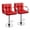 Red, variant on HHBEAUTY Bar Stools, PU Leather Adjustable Swivel Barstools, Hydraulic Kitchen Counter Height Bar Chairs with Armrest and Back for Kitchen, Dining Room, Light Grey