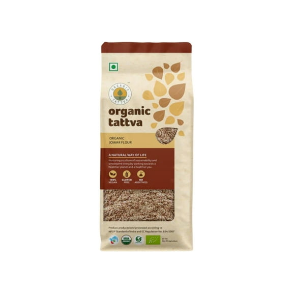 Organic Tattva Jowar Flour 4LB, Sorghum Flour, Vegan, Kosher, No Additives, Gluten Free, USDA Certified