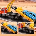 thumbnail image 3 of Chak’s Choice Friction powered trailer toys, crane car transport toys, lights and sound - durable ABS construction, battery powered, suitable for ages 3 +, 3 of 5