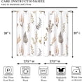 thumbnail image 5 of Tan Leaf Small Kitchen Curtains Botanical Window Treatment Plant Floral Rod Pocket Cafe Short Window Curtains for Bathroom Dining Laundry Room Flower Fall Tier Treatment Drapes 27.5x39 inch, 5 of 6