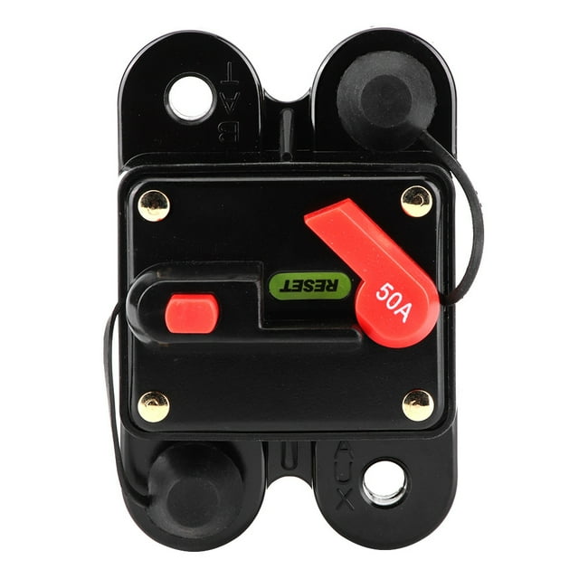 Auto Circuit Breaker Circuit Breaker Audio Reset Circuit Breaker Reset Circuit Breaker Audio Reset Fuse Holder Car Audio Automatic Manual Reset Fuse Holder Circuit Breaker 12V 50A