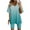 Blue, variant on Aloohaidyvio Tops for Women,Women Fashion V-Neck Blouse Short Sleeve Tops Shorts Casual Suit Sets