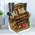 thumbnail image 4 of Tiki Bar Soft Flannel Fleece Throw Blanket, Aged Old Frame Sign of Inspirational Words Leisure Travel Print, Cozy Plush for Indoor and Outdoor Use, 50" x 70", Multicolor, by Ambesonne, 4 of 5