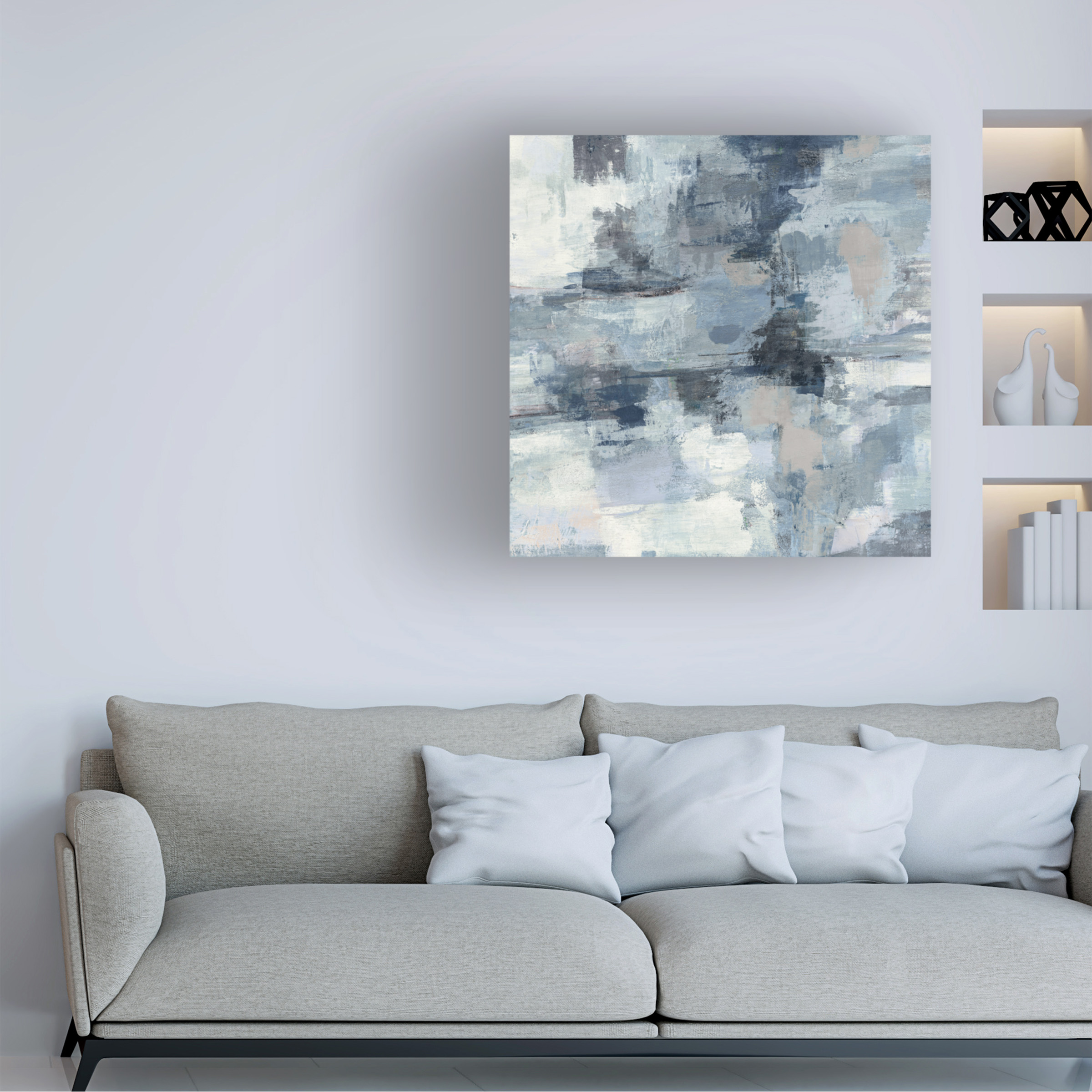 Trademark Fine Art 'In the Clouds Indigo and Gray Crop' Canvas Art by Silvia Vassileva