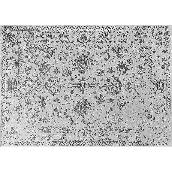 Ahgly Company Indoor Rectangle Oriental Gray Industrial Area Rugs, 8' x 10'