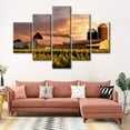 thumbnail image 2 of TISHIRON 5PCS Framed Farm Theme Canvas Wall Art Set,50"x24" Barn Farm at Sunset Wall Canvas Art Decor, 2 of 7