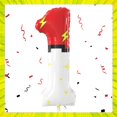 thumbnail image 1 of Globos con números JUANBUDONG, 40 cm, diseño rojo y blanco de dibujos animados, 1 of 5