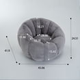 thumbnail image 2 of Jopath Bean Bag Chair, Ultra-Soft Faux Fur Sofa Floral-Shaped Bean Bag Sofa for Gaming Reading Living Room Bedroom Gray, 2 of 9