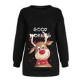 thumbnail image 4 of ICHUANYI Clearance Women's Vintage Christmas Loose Long Sleeve Printed Sweatshirt ICHUANYI "ICHUANYI", 4 of 6