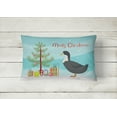 thumbnail image 3 of Carolines Treasures BB9229PW1216 Blue Swedish Duck Christmas Canvas Fabric Decorative Pillow, Teal, 12H x16W, multicolor, 3 of 4
