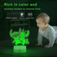 thumbnail image 3 of Stitch Gifts For Girls Stitch Night Light With Timer Remote Smart Touch 7 Colors Changing Dimmable Stitch Lamp Cool Room Decor BedsideYOUYOU, 3 of 4