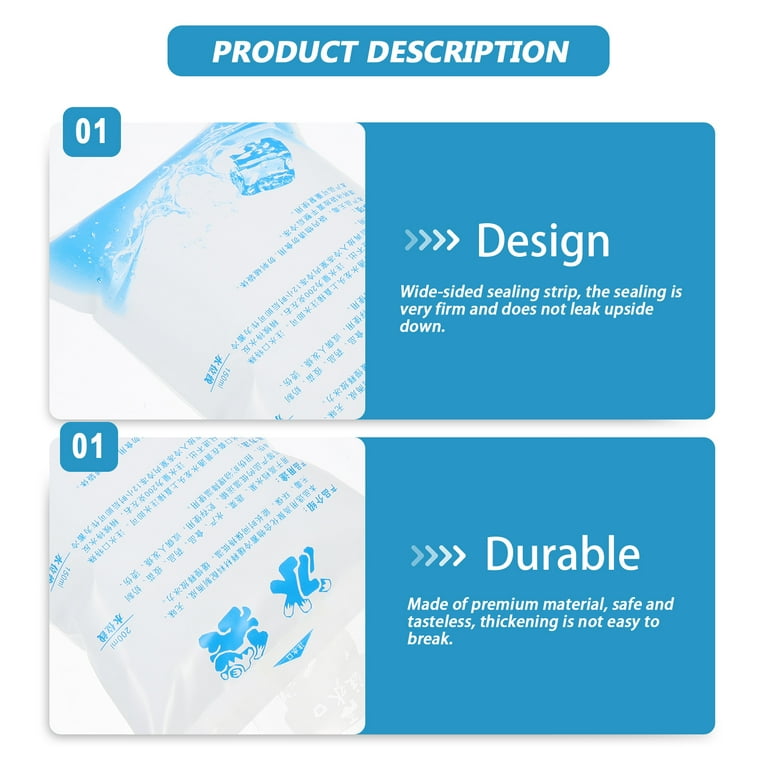 NICEXMAS 10Pcs Water filled Ice Packs Reusable Ice Bags Fresh