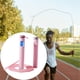 thumbnail image 4 of Cuerda para saltar para fitness, ajustable 2 en 1, con y sin cuerda, con peso Rosado, 4 of 9