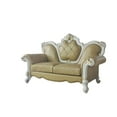 thumbnail image 6 of ACME Picardy Faux Leather Loveseat with Pillows in Pearl and Butterscotch, 6 of 7