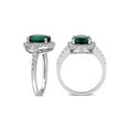 thumbnail image 3 of 3.30 Carat (Ctw) Lab-Created Emerald Ring in 10K White Gold with White Sapphires for Women, 3 of 6