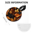 thumbnail image 5 of hanksgiving Leaves 2pcs PU Leather Round Bag Tags with Privacy Cover and Name ID Tag - Suitcase Tags for Travel Luggage, Handbags, Backpacks, School Bags, 5 of 6
