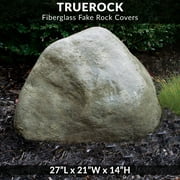 CrystalClear TrueRock Fake Fiberglass Rock, Medium, Sandstone, 27 x 21 x 14