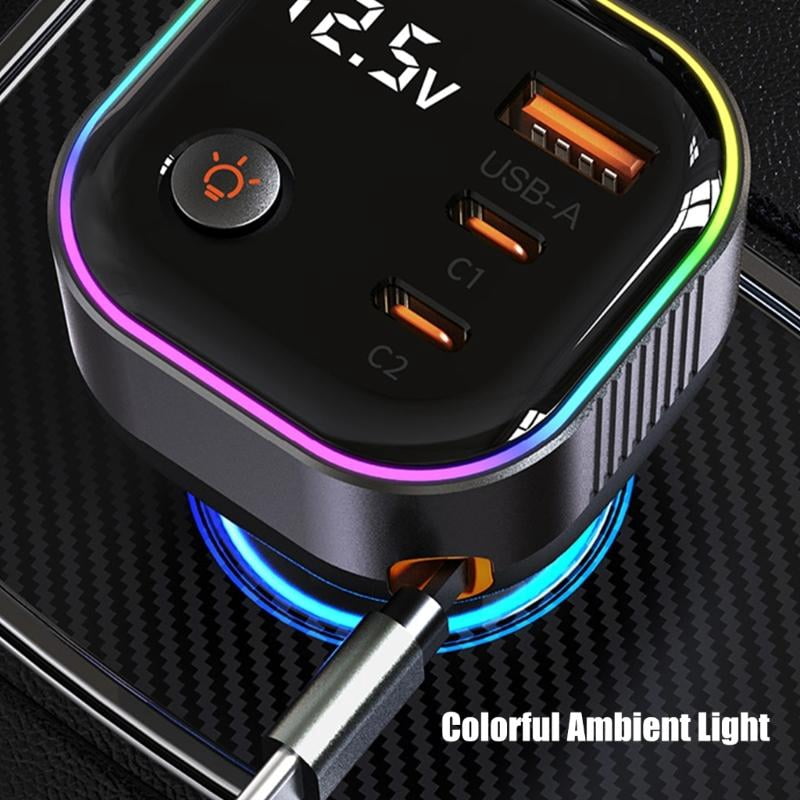 CEORPER Fast Charging Adapter USB C Car Charger Including Retractable Cable Safety