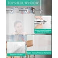 thumbnail image 4 of No Hook Shower Curtains with Snap in Liner, Orange Seahorse Coastal Waterproof Fabric Shower Curtain, Nautical Starfish Coral Beach Double Layers & See-Through Top Window Bathroom Curtains 36''x72'', 4 of 6