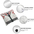 thumbnail image 4 of BANET Throw Pillow Cushion Cover, Trees with Hearth Shaped Leaves and a Bench Nature Design, Decorative Square Accent Pillow Case White, 4 of 5
