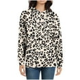 thumbnail image 4 of WRKEKC Womens Fashion Loose Casual Long Sleeve Pocket Hooded Sweatshirt with Leopard Print for Trendy Daily and Leisure Wear, 4 of 6