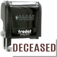thumbnail image 1 of Self-Inking Bold Deceased Stamp, Trodat Printy 4911, Press and Print Stamping, Impression Size 5/8" x 1-1/2", Up to 10,000 Impressions - Brown Ink, 1 of 10