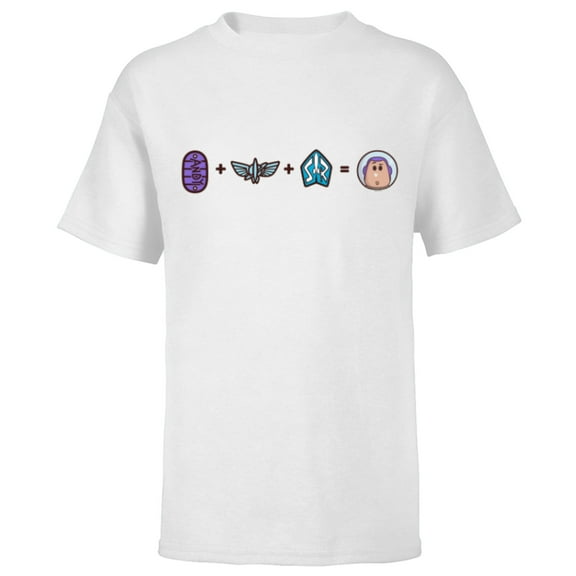 Disney and Pixar’s Toy Story Buzz Lightyear Emoji Code - Short Sleeve T-Shirt for Kids - Customized-White