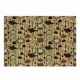 thumbnail image 1 of Tea Party Cutting Board, Breakfast Time Items Teacup Forks Spoons Chain Together Victorian Style Print, Decorative Tempered Glass Cutting and Serving Board, Small Size, Brown Redwood, by Ambesonne, 1 of 1