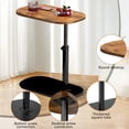 thumbnail image 4 of Beuway C Shaped Side Table,Adjustable-Height 360°Swivel Couch End Table that Slide Under(Rust Brown), 4 of 14