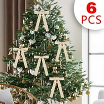 6 Pcs Velvet Christmas Tree Bow Decoration Wreath Bow Decor For Holiday Tree And Festive Home Styling