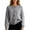 Gray, variant on Women's Cropped Cardigan Long Sleeve Knit Button Down Fall Wrap (Khaki, One Size)