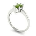 thumbnail image 2 of Clara Pucci 14K White Gold 1ct Peridot Solitaire Ring for Women, 2 of 7