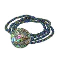 thumbnail image 2 of AeraVida Vibrant Abalone Seashell Mosaic with Beaded Multi-Strand Bracelet, 2 of 7
