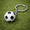 Black, variant on Mini Soccer Ball PVC Keychain with Polished Finish, Solid Football Key Ring with Durable Metal Chain, Sports Backpack Charm Soccer Gift for Players Fans Coaches