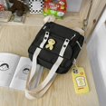 thumbnail image 4 of Mochilas escolares pequeñas y sencillas para estudiantes mochila Retro de nailon mochila escolar para senderismo, 4 of 5
