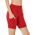 thumbnail image 2 of TheLovely Women & Plus Workout Yoga Running Compression Exercise Biker Shorts with Side Pockets, 2 of 4