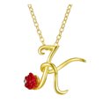 thumbnail image 1 of Jusqu'à 65% de Réduction sur les Colliers SMihono pour Femmes, Collier Lettre Rose avec Strass, Pendentif Rétro en Anglais, 1 of 2