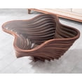 thumbnail image 2 of Papella Model Susan Brown Wooden Coffee Table with Glass Rustic Table Natural Walnut Color Center table Mesa de centro Farmhouse big desk livingroom furniture whiskey color tables Free Form, 2 of 5