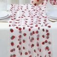 thumbnail image 2 of Strawberry Theme Birthday Table Runner Strawberry Birthday Decoration Mesh GXU, 2 of 8