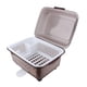 thumbnail image 5 of Escurridor de platos de plástico para armario de cocina, caja de almacenamiento, estante para cuencos (caqui), 5 of 8