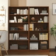 thumbnail image 7 of Brown 5 Tier Book Shelf, 71" Tall Large Bookshelf, Standing Wood Display Book Shelf for Living Room, Office, Library, 7 of 7