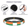 thumbnail image 5 of Flag Of Ireland Elastic Stretch Steering Wheel Cover Car Wheel Protector Universal 15 Inch Fit For Vehicle Car Auto Suv, 5 of 6