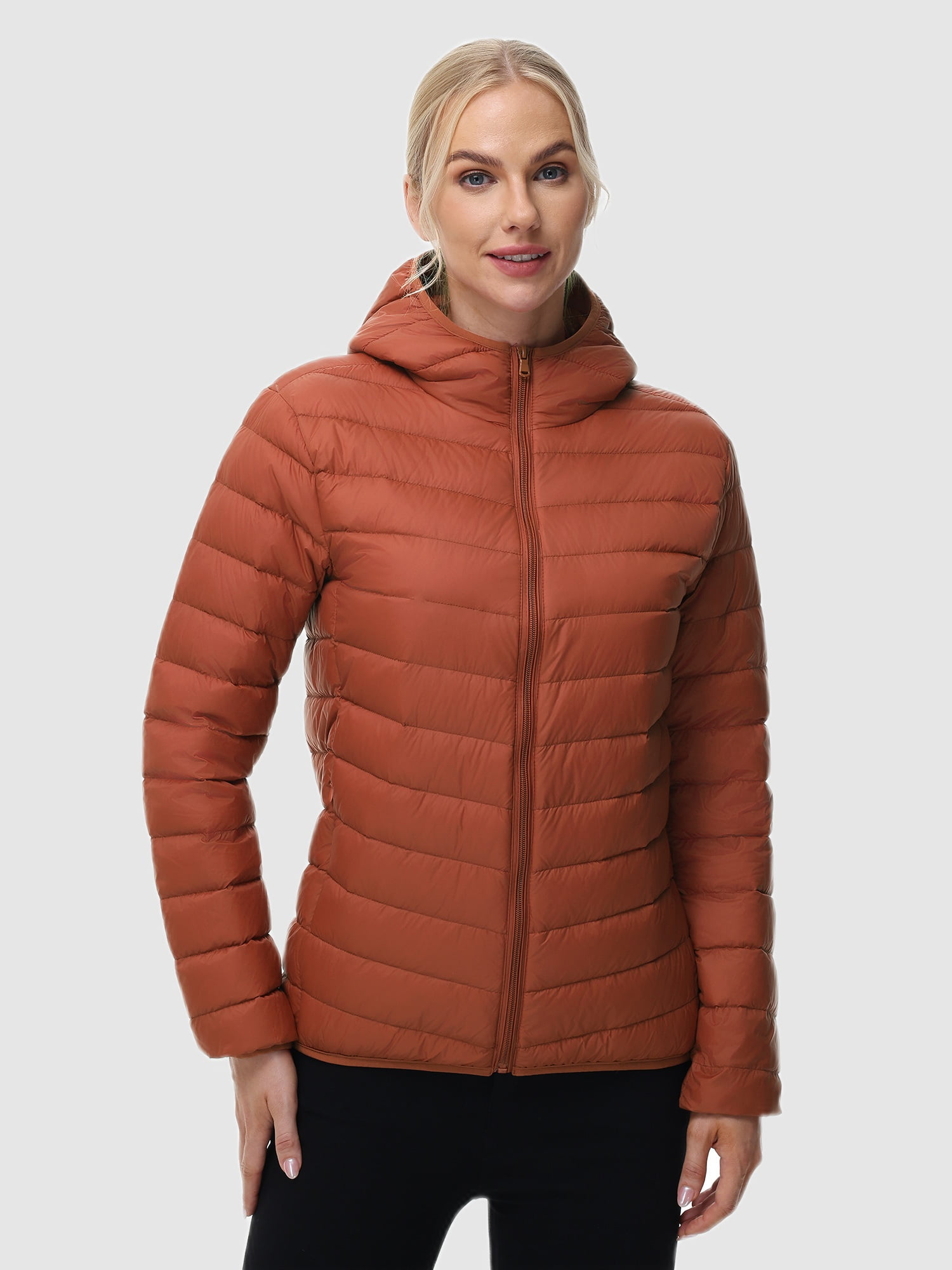 Women's Puffer Jacket Hooded Warm Down Lightweight Full-Zip Packable Quilted Winter Outdoor Coat,Size(S-2XL) - image 2