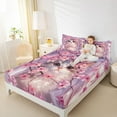 thumbnail image 4 of Homewish Cherry Blossom Bed Sheets,Cute Pet Cat King Sheets,Pink Sakura Sheet Set For Girl,Luxury Bedroom Decor,4 Pieces, 4 of 7
