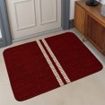 thumbnail image 4 of Front Door Mat 19.7"x31.5", Red Striped Non Slip Backing & Low Profile Doormats, Absorbent Muddy Dirt Trapper Door Mats for Front Back Door Entryway Vintage Abstract Vertical Stripes Linen, 4 of 5