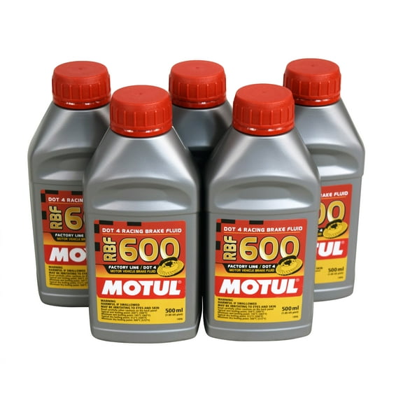 Motul 100949 600 Dot-4 100% Synthetic Racing Brake Fluid Brake Fluid 500ml 5 pck