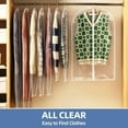thumbnail image 3 of 48" All Clear Garment Bags for Hanging Clothes, 12 Packs Suit Bags for Closet Storage, Plastic Waterproof Suit Cover Bags with Zipper for Coats, Jackets, Shirts (Set of 12), 3 of 6