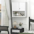 thumbnail image 6 of GREATMEET Locking Metal Garage Storage Cabinet with Doors and Shelves, 31" H Lockable Wall Cabinet Storage, White Steel Wall Mount Cabinet for Office, 6 of 15